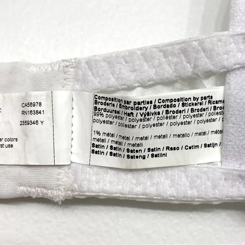 Simone Pérèle Wish Demi Bra 32E Crystal White Embroidered Underwire Bridal - Picture 13 of 15